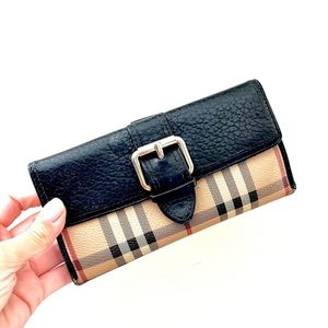 Burberry Vintage Check and Leather Folding Wallet